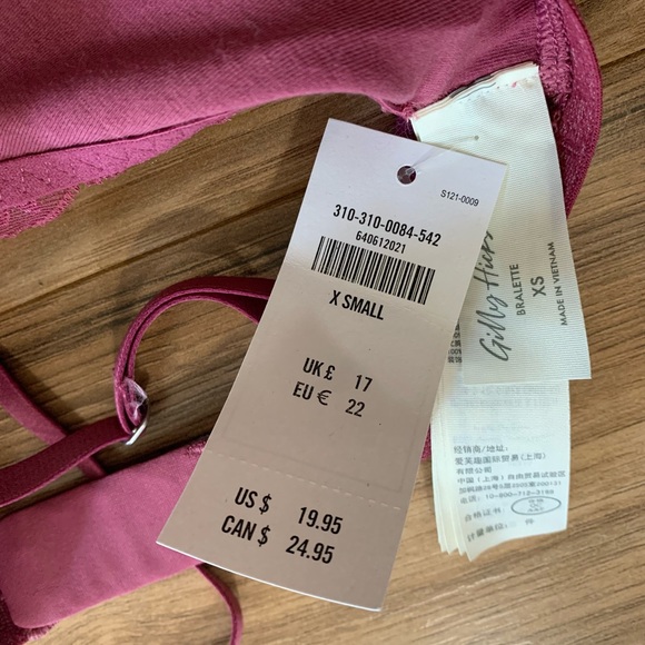 Hollister Gilly Hicks Bralette Lace Mauve NWT size XS - Picture 3 of 3